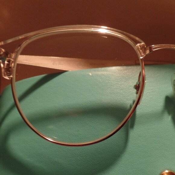 Ray Ban Clear Metal Frame NWOT w/Case - Picture 4 of 10
